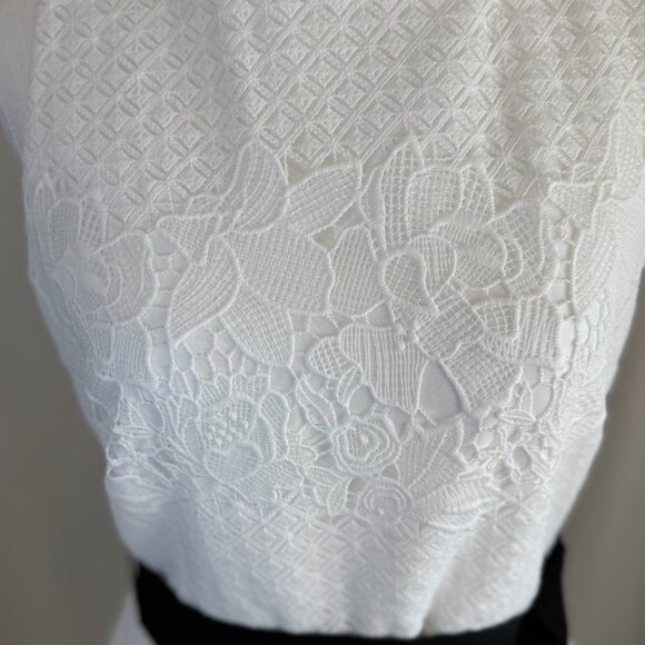 WHBM Lace Dress White with Black Sash Size 4 NWT - Picture 3 of 10
